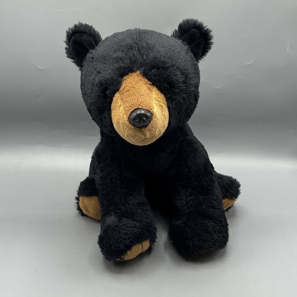 The Petting Zoo Black Bear Cub Plush 12" Realistic